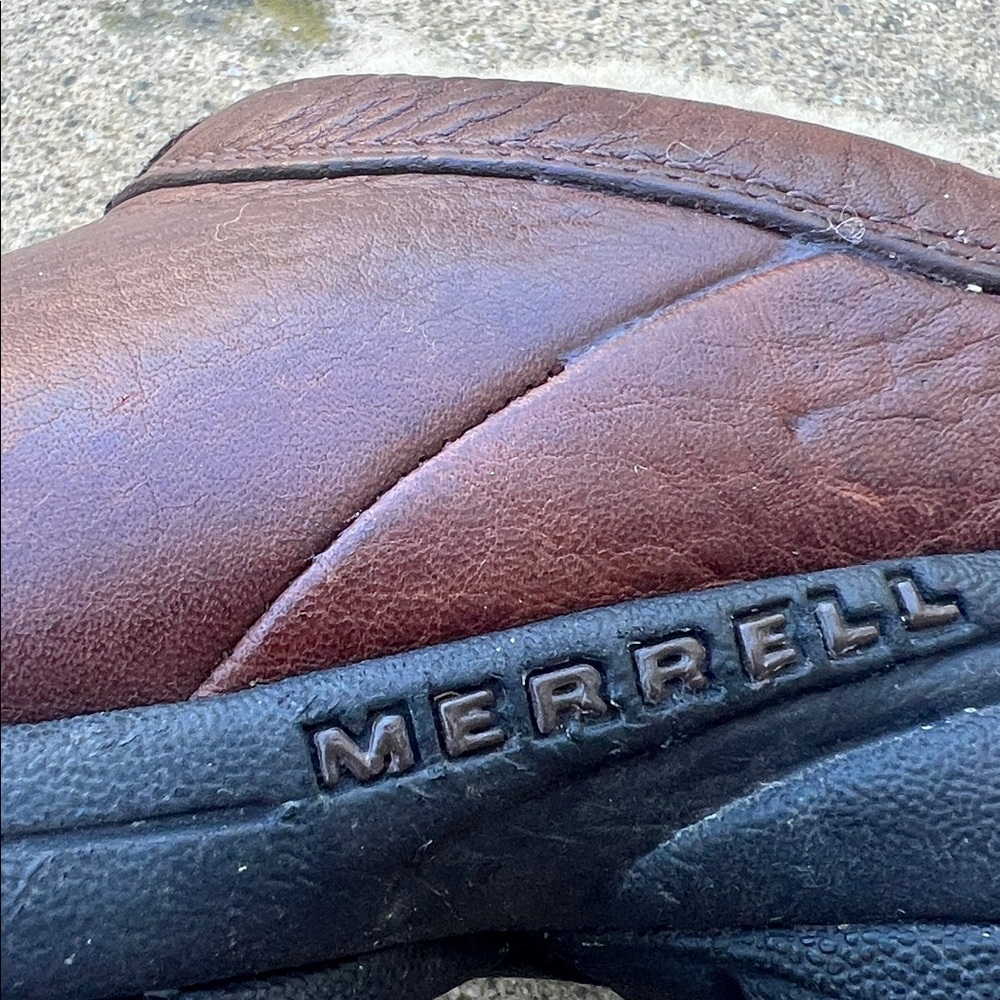 Merrell Primo Chill Brown Leather Wool Lined Mules Women's Size 8.5 - Picture 4 of 9